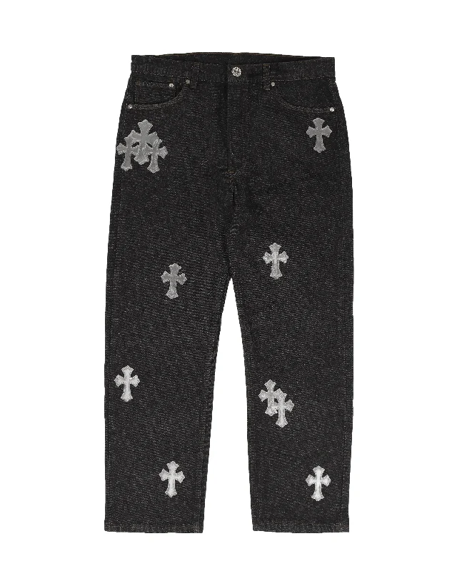 Cool Streetwear LEVI'S SILVER PONY HAIR CROSS PATCH RAW DENIM