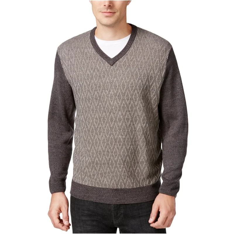 Cool Gear Weatherproof Mens Diamond Pullover Sweater, Grey, X-Large