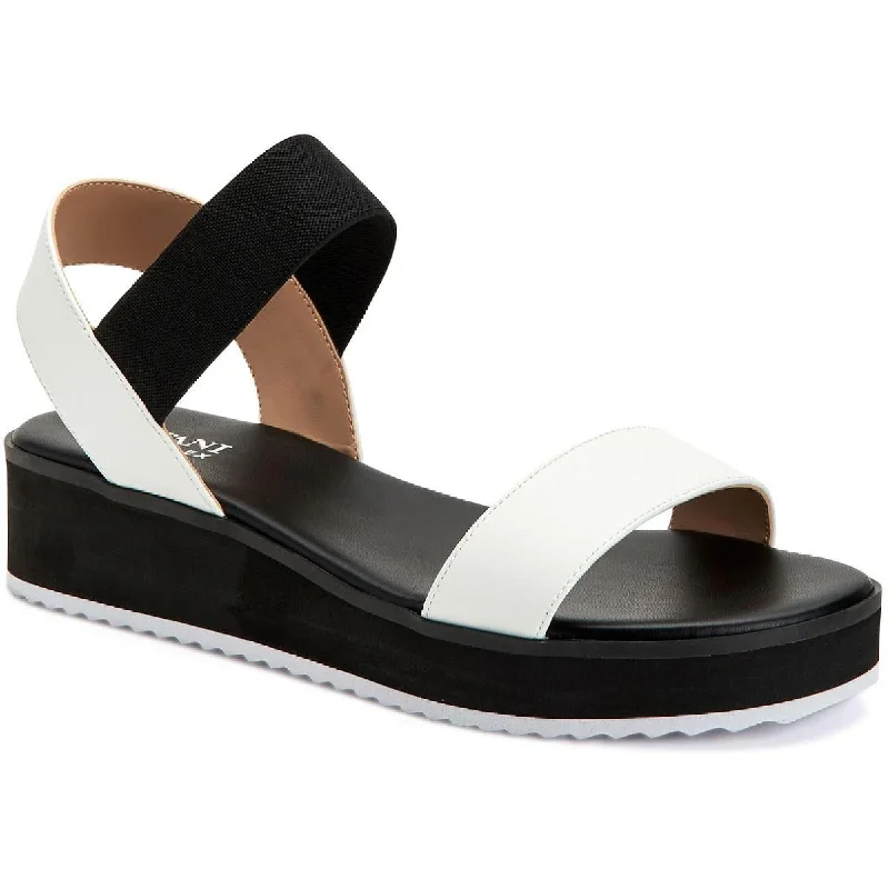 Fashion Sport Shoes Alfani Womens Lobbie Faux Leather Ankle Strap Wedge Sandals