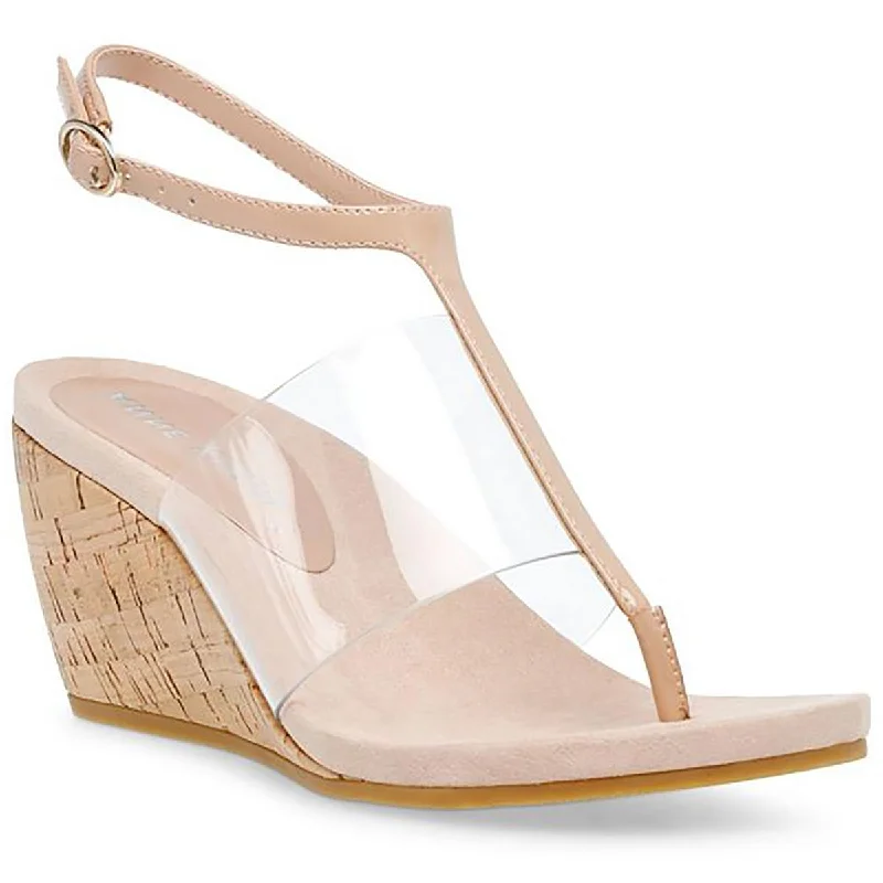 Wear-Resistant Sneakers Anne Klein Womens Ikari Patent Thong Wedge Sandals