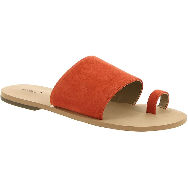 Flexible Sole Shoes Array Womens Venice Toe Loop Slip On Flat Sandals
