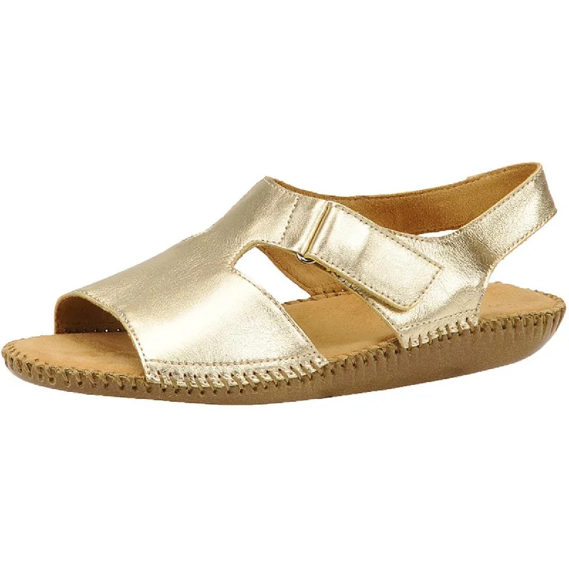 Fashion Shoes Auditions Womens Sprite Metallic Leather Slingback Sandals