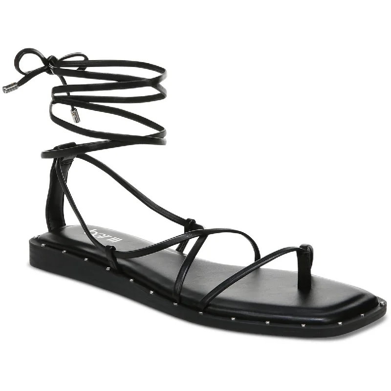 Elegant Footwear Bar III Womens Nazrine Faux Leather Lace Up Strappy Sandals