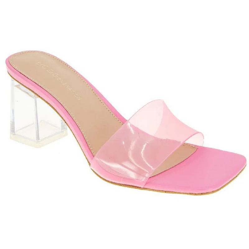 Travel-Friendly Shoes BCBGeneration Womens Luckee Slip On Square Toe Block Heel