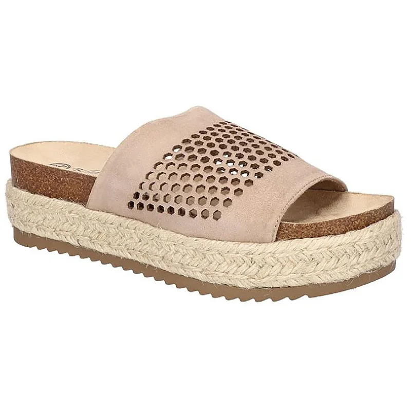 All-Season Footwear Bella Vita Womens Beverly  Leather Espadrille Platform Sandals