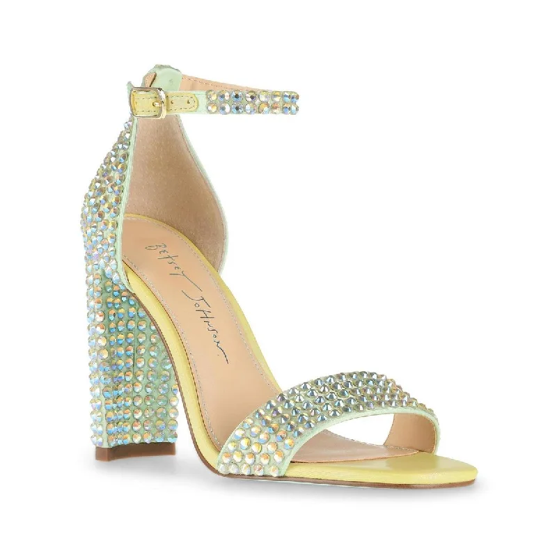 Lightweight Breathable Shoes Blue by Betsey Johnson Womens Rina Satin Embellished Evening Sandals