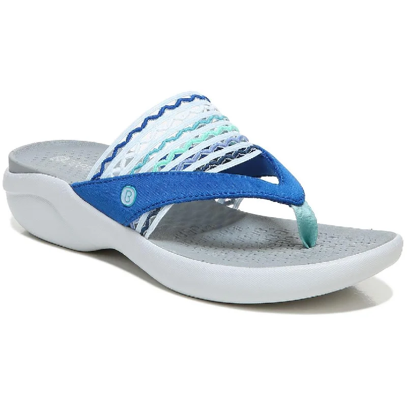 Fashion Shoes Bzees Womens Cabana Padded Insole Wedge Flip-Flops