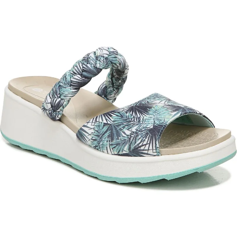 Comfortable Boots Bzees Womens New Wave Braided Slip On Wedge Sandals