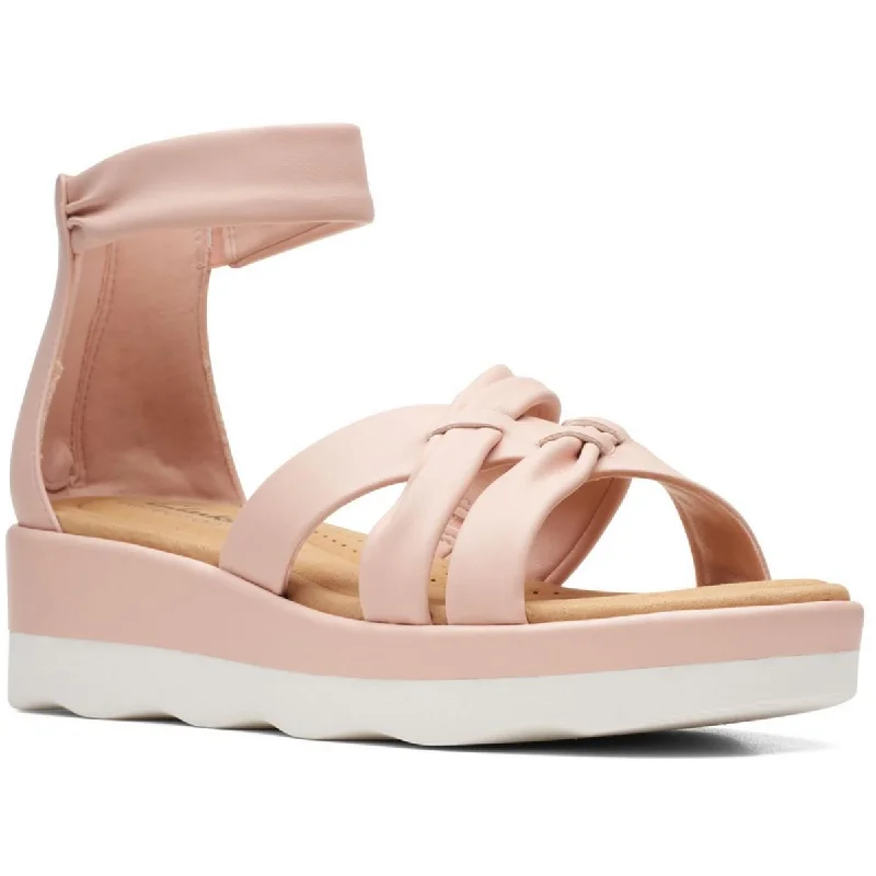 Memory Foam Shoes Clarks Womens Clara Rae  Strappy Cushioned Footbed Ankle Strap