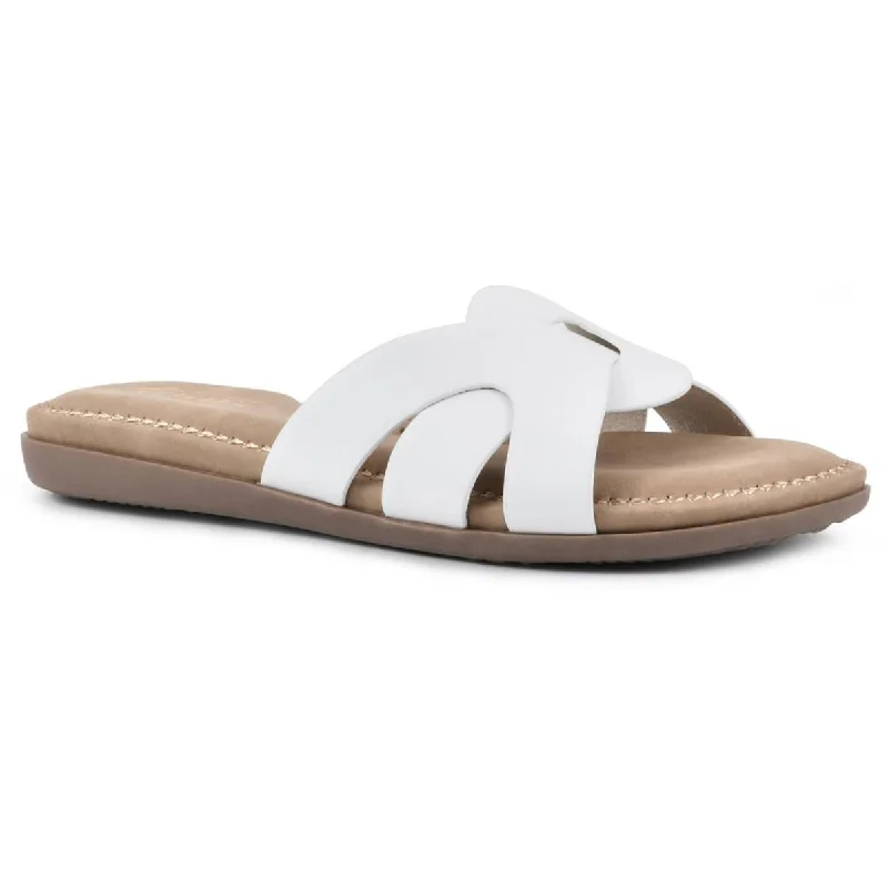 Trendy Slip-Ons Cliffs by White Mountain Womens Fortunate Arch Support Slip On Slide Sandals