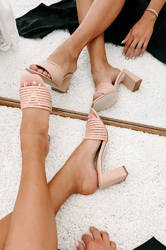 Long-Lasting Shoes Delivering Perfection Strappy Heeled Sandals (Blush)