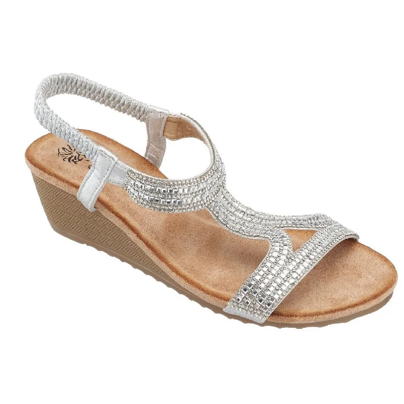 Cozy Sneakers GC Shoes Womens Coretta Slingback T-Strap Wedge Sandals