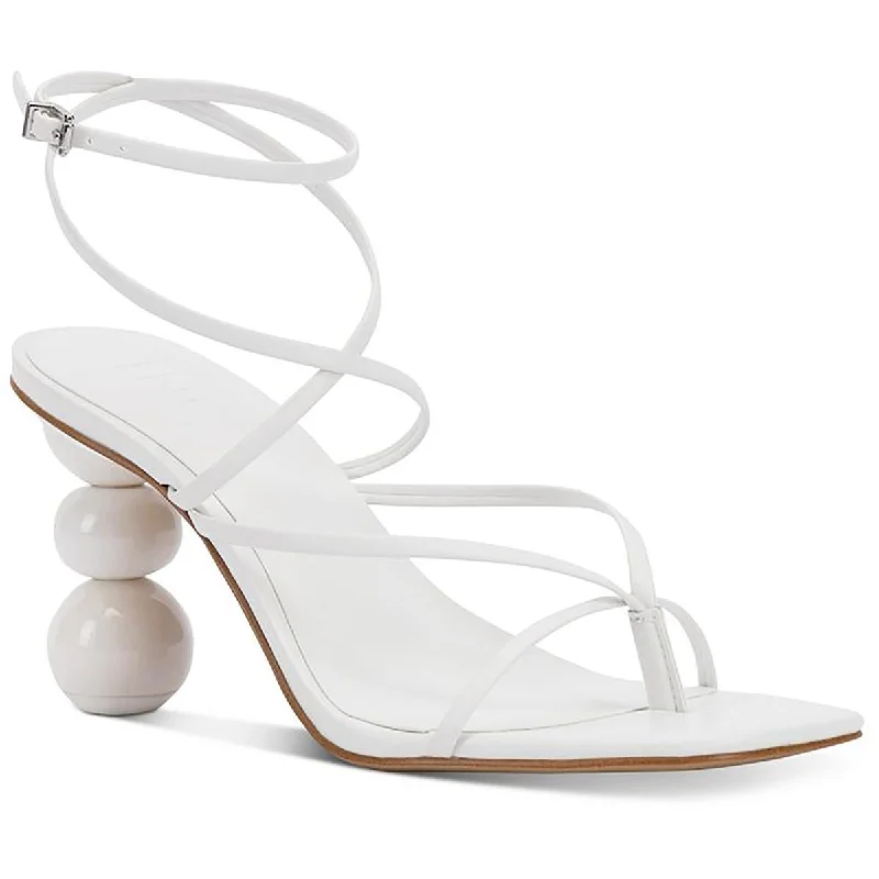 Travel Sneakers INC Womens Lilliana Faux Leather Toe Post Ankle Strap