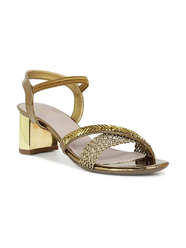 Sleek Sneakers Women Antique Embellished Block Heels