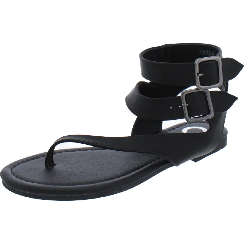 Eco-Friendly Footwear Journee Collection Womens Faux Leather Ankle Strap