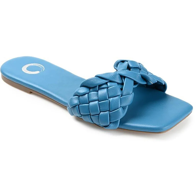 Ventilated Footwear Journee Collection Womens Tamiya  Knot-Front Slide Sandals