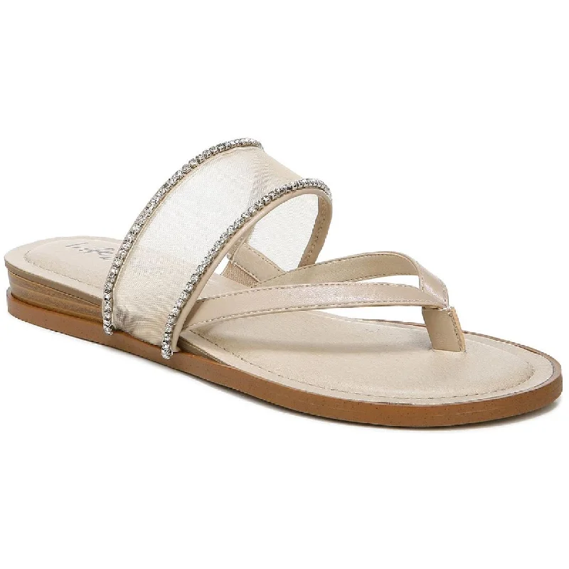 Stylish Comfort Shoes LifeStride Womens Radiant Glow Faux Leather Slip On Slide Sandals Stylish Comfort Shoes LifeStride Womens Radiant Glow Faux Leather Slip On Slide Sandals
