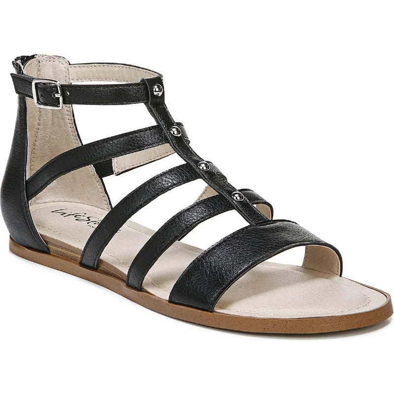 Casual Footwear LifeStride Womens Rally Faux Leather Ankle Strap Huarache Sandals