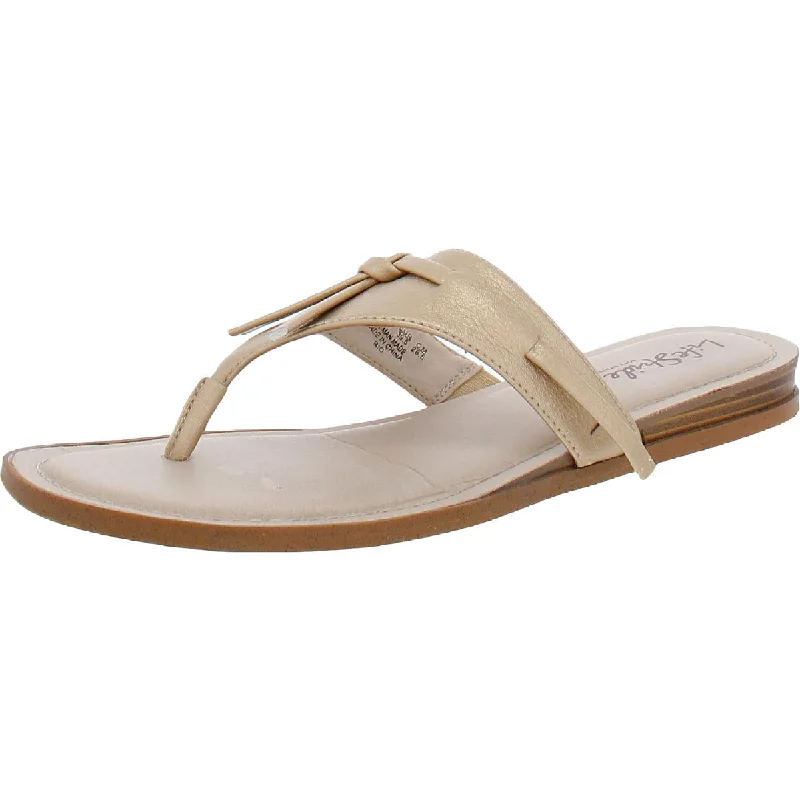 Trendy Slip-Ons LifeStride Womens Rio Faux Leather Pebbled Flip-Flops