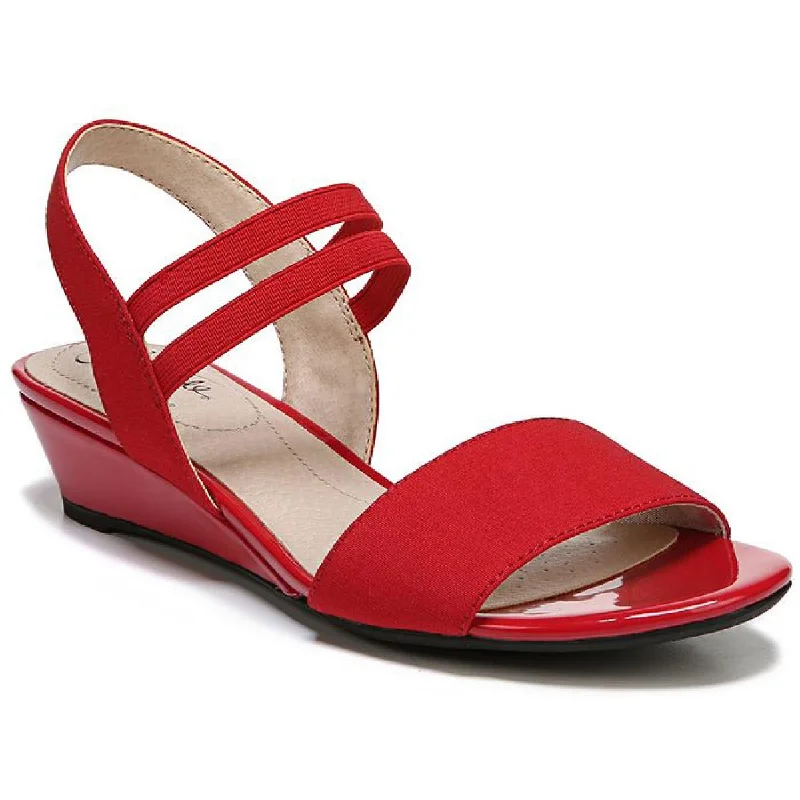 Orthopedic Sneakers LifeStride Womens Yolo Solid Ankle Strap Wedge Sandals