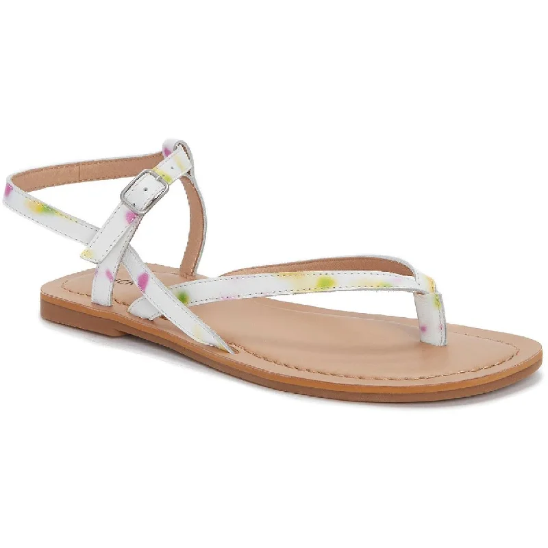 Classic Sneakers Lucky Brand Womens Bylee Buckle Ankle Strap Flat Sandals