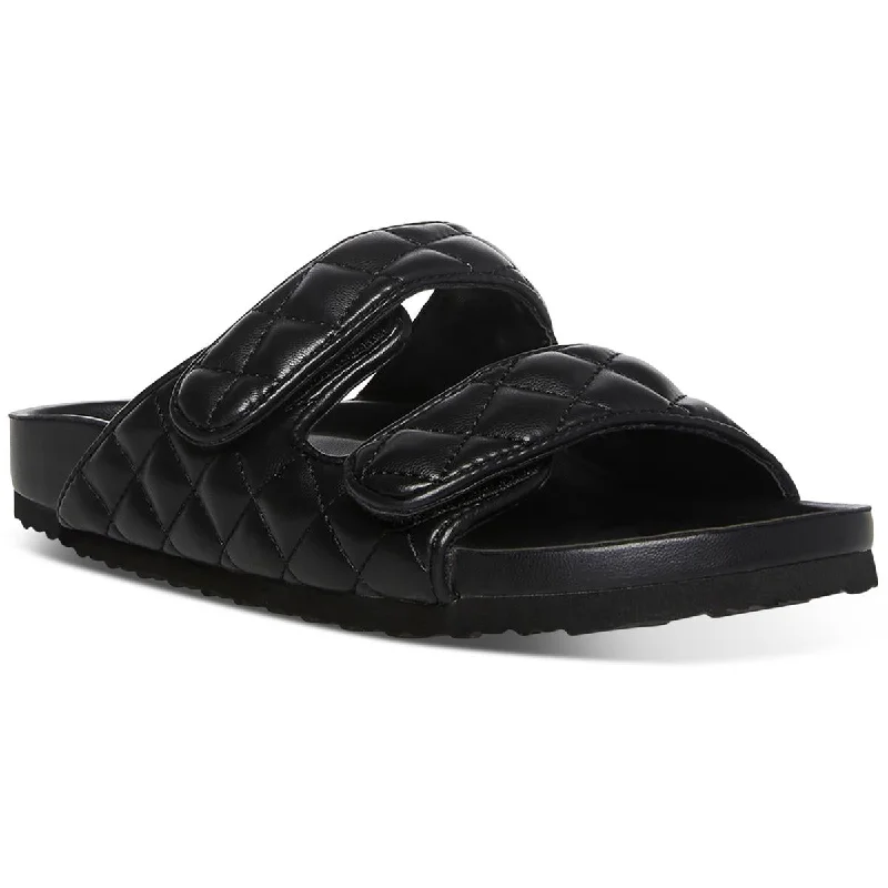 Sporty Street Sneakers Madden Girl Womens Bria Faux Leather Slip-on Slide Sandals