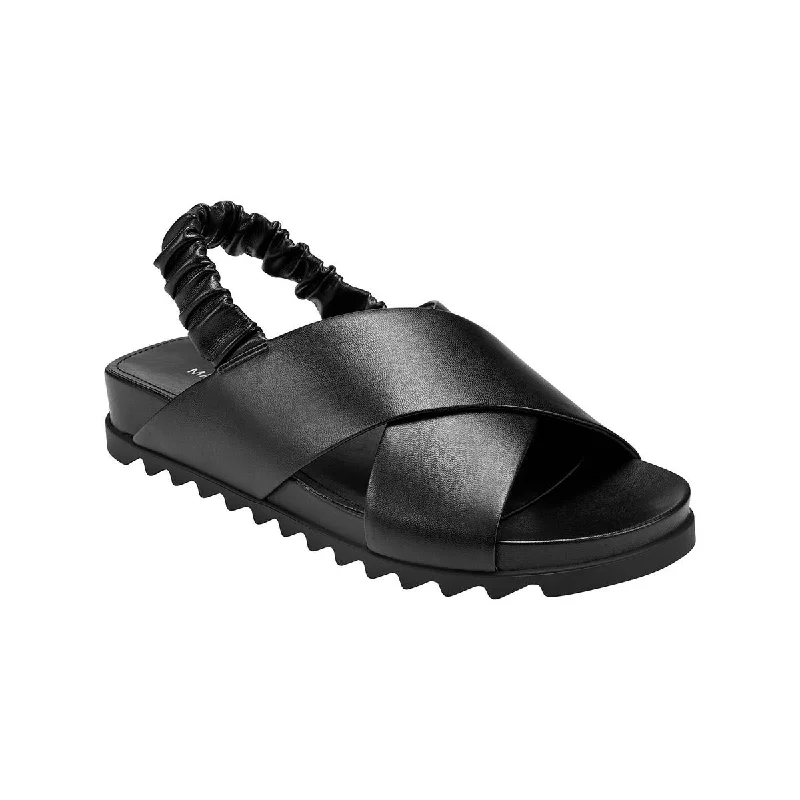 Stylish Loafers Marc Fisher Womens Jivin Faux Leather Flat Slingback Sandals