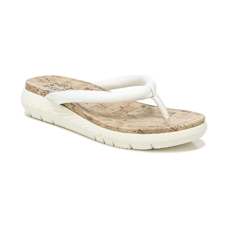 Stylish Comfort Shoes Naturalizer Womens Lovelle Faux Leather Slip On Wedge Sandals