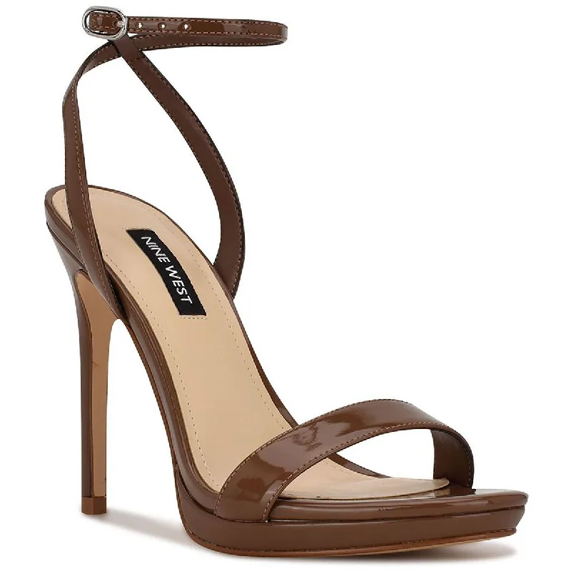 Elegant Footwear Nine West Womens Loola Patent Open Toe Slingback Sandals