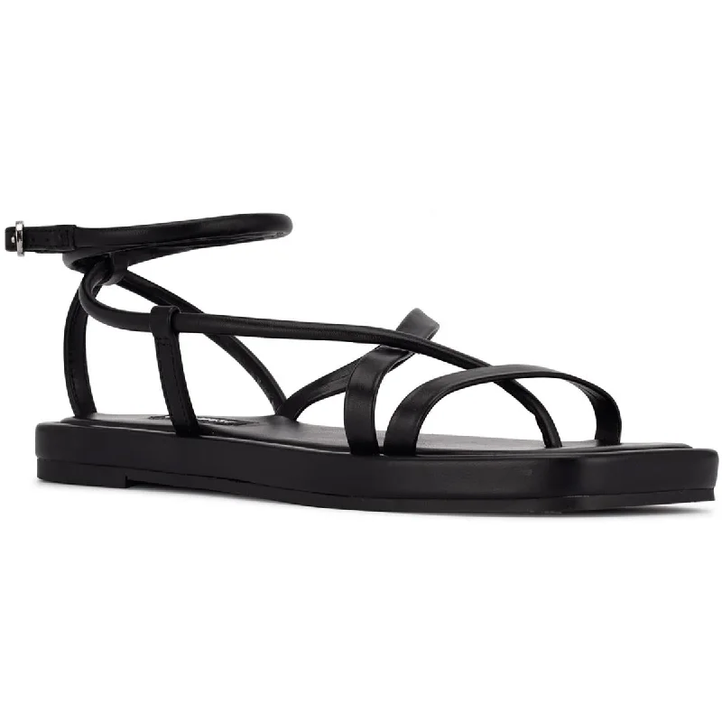 Sleek Sneakers Nine West Womens Waren3 Flat Strappy Thong Sandals