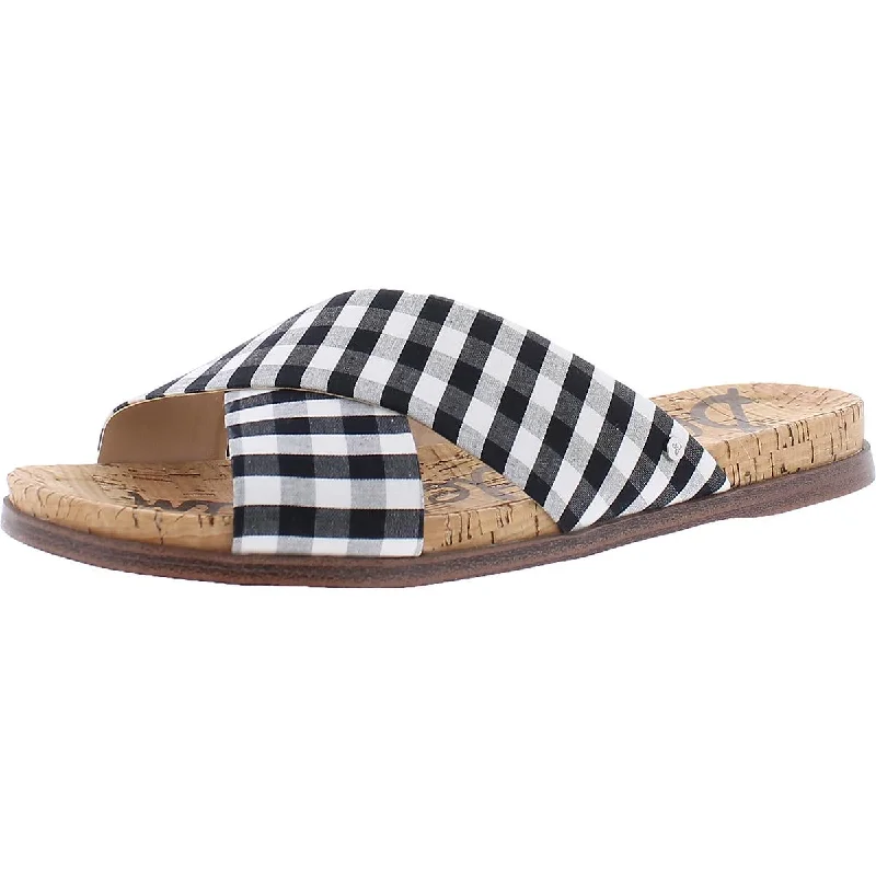 Lightweight Sneakers Sam Edelman Womens Hattie Criss-Cross Front Slides Strap Sandals