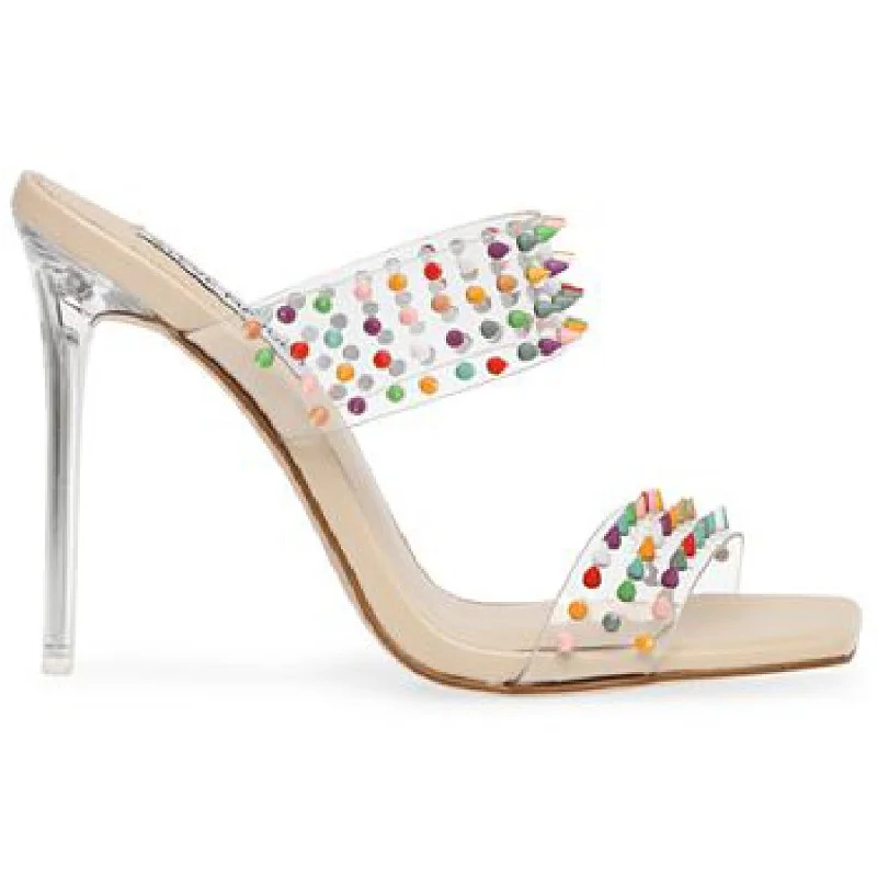 Shock Absorption Shoes Steve Madden Womens Lunna Studded Stiletto Heels