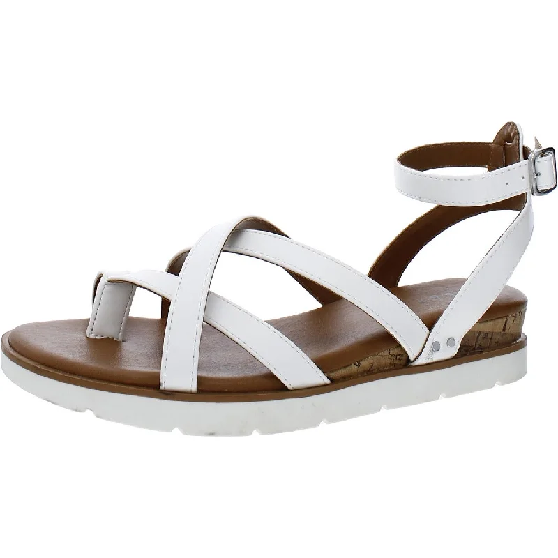 Breathable Loafers Style & Co. Womens Darla Padded Insole Thong Wedge Sandals