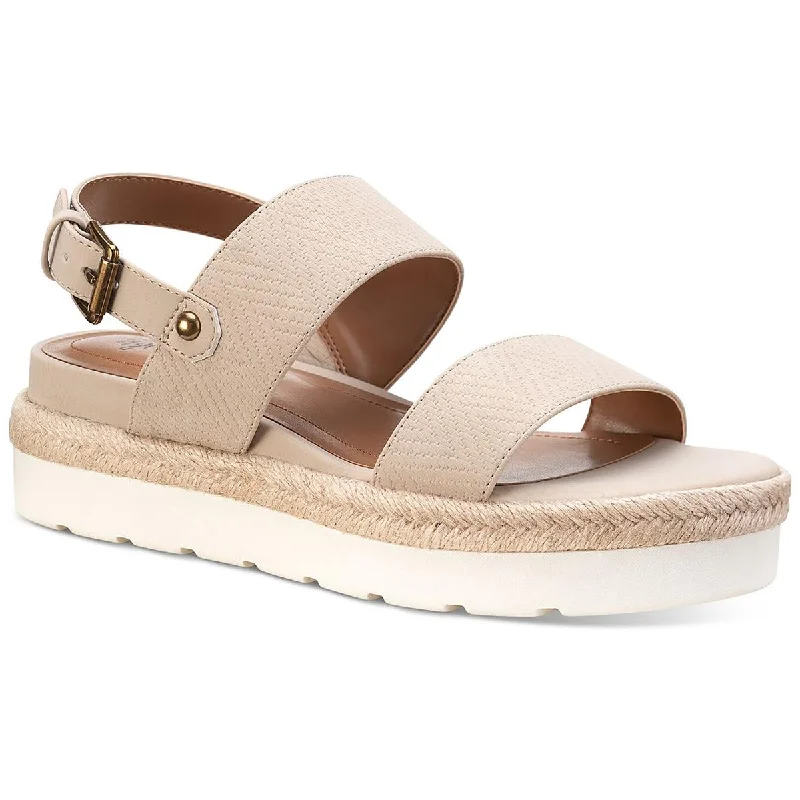 Stylish Comfort Shoes Style & Co. Womens Ferannie Faux Leather Espadrilles
