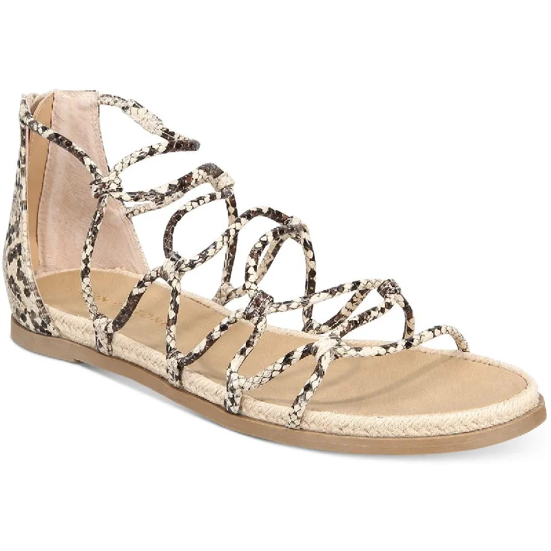 Cushion Sole Shoes Sun + Stone Womens Olivia Faux Leather Espadrille Gladiator Sandals