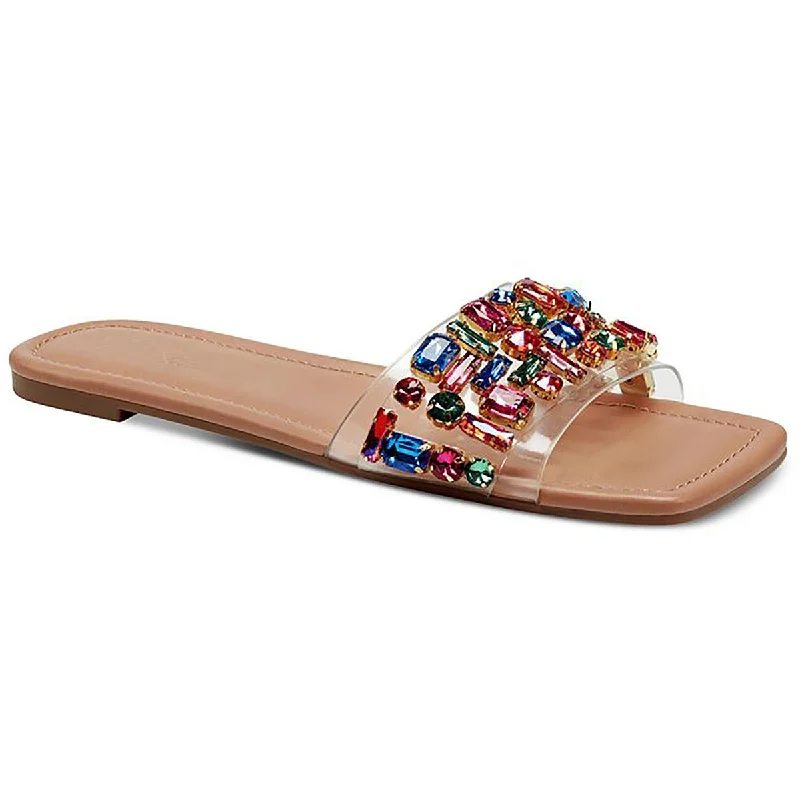 Comfy Shoes Thalia Sodi Womens jillene Flat Slip On Slide Sandals