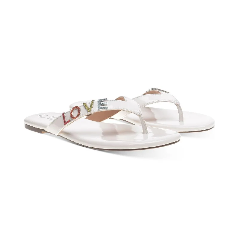 Modern Casual Shoes Wild Pair Womens Fantasia Patent Embellished Flat Sandals
