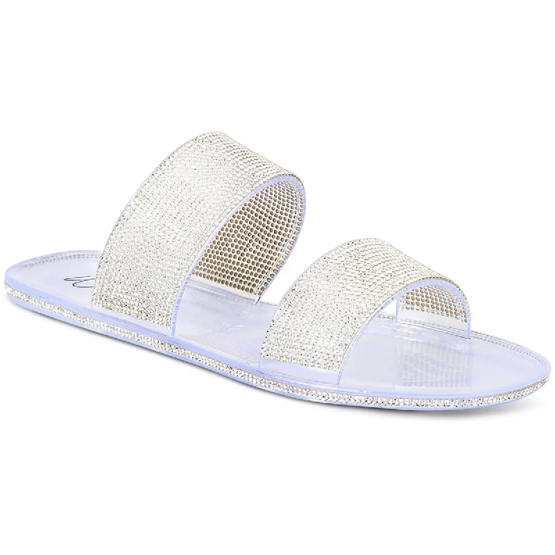 Comfortable Slip-Ons Wild Pair Womens Juba Embellished Pool Side Jelly Sandals