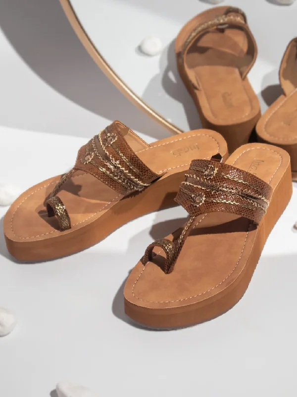 Urban Sneakers Women Antique Braided Ethnic One Tow Comfort Heels