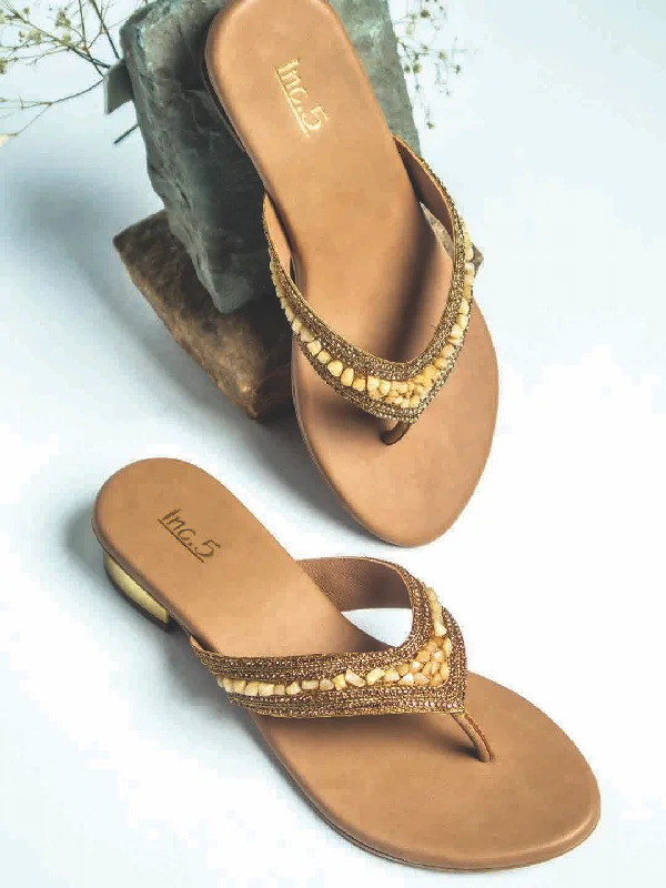 Versatile Shoes Women Antique Embellished Block Sandals