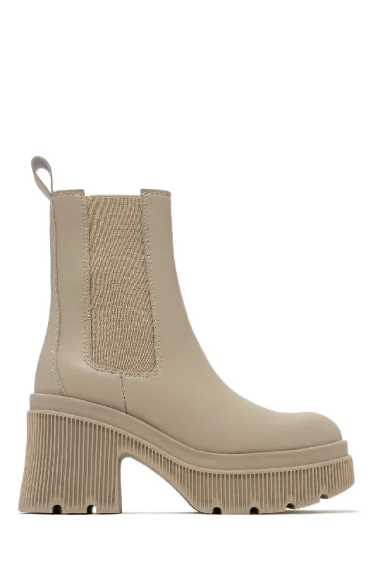 Travel Sneakers Addicted To You Platform Ankle Boots - Nude