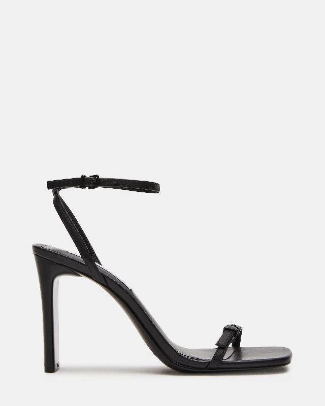Shock Absorption Shoes AILENE BLACK LEATHER