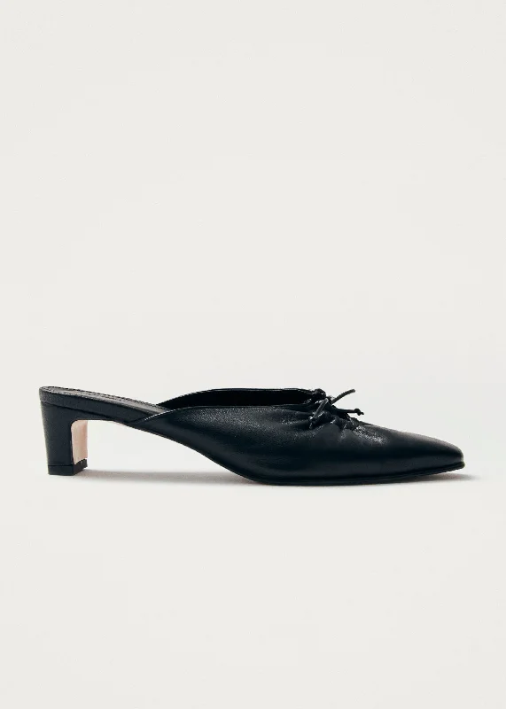 Vintage Sneakers Amar Black Leather Mules