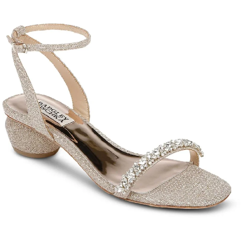 Comfortable Slip-Ons Badgley Mischka Womens Tarika Open Toe Leather Ankle Strap
