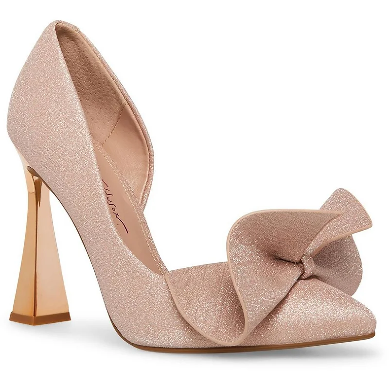 Sleek Sneakers Betsey Johnson Womens Nobble Glitter Bow D'Orsay Heels