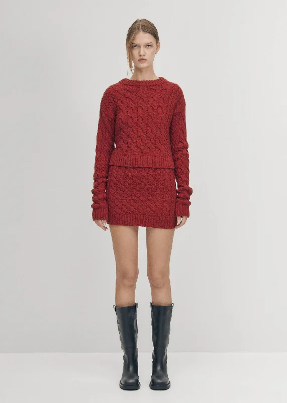 Everyday Sneakers Blossom Red Tricot Sweater