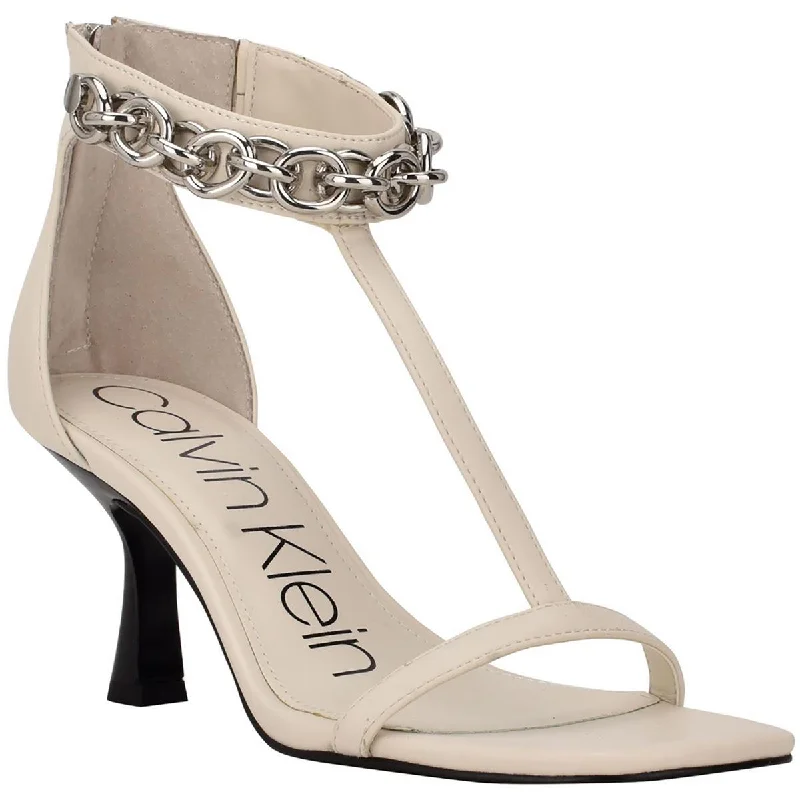 Shock Absorption Shoes Calvin Klein Womens Nova Adjustable Pumps Ankle Strap