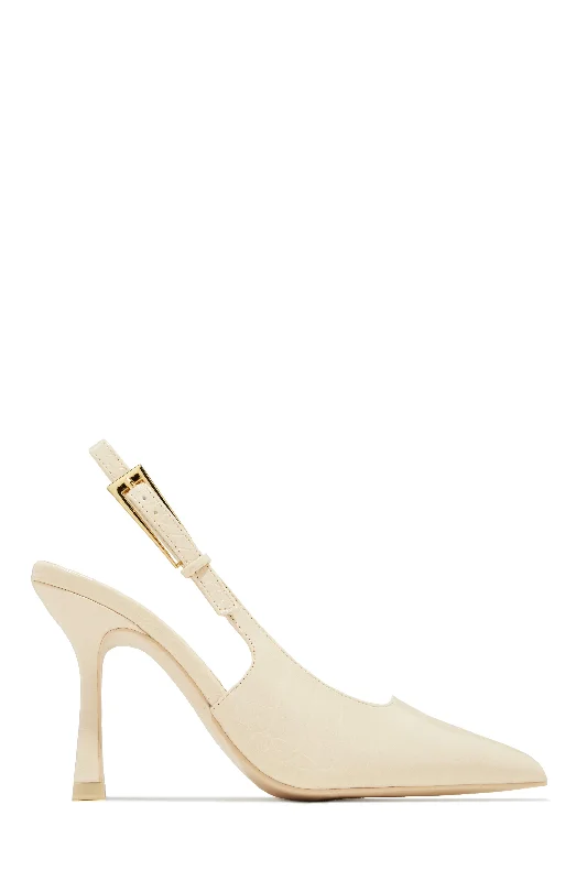 Cushion Comfort Shoes Caroline Slingback Pumps - Ivory