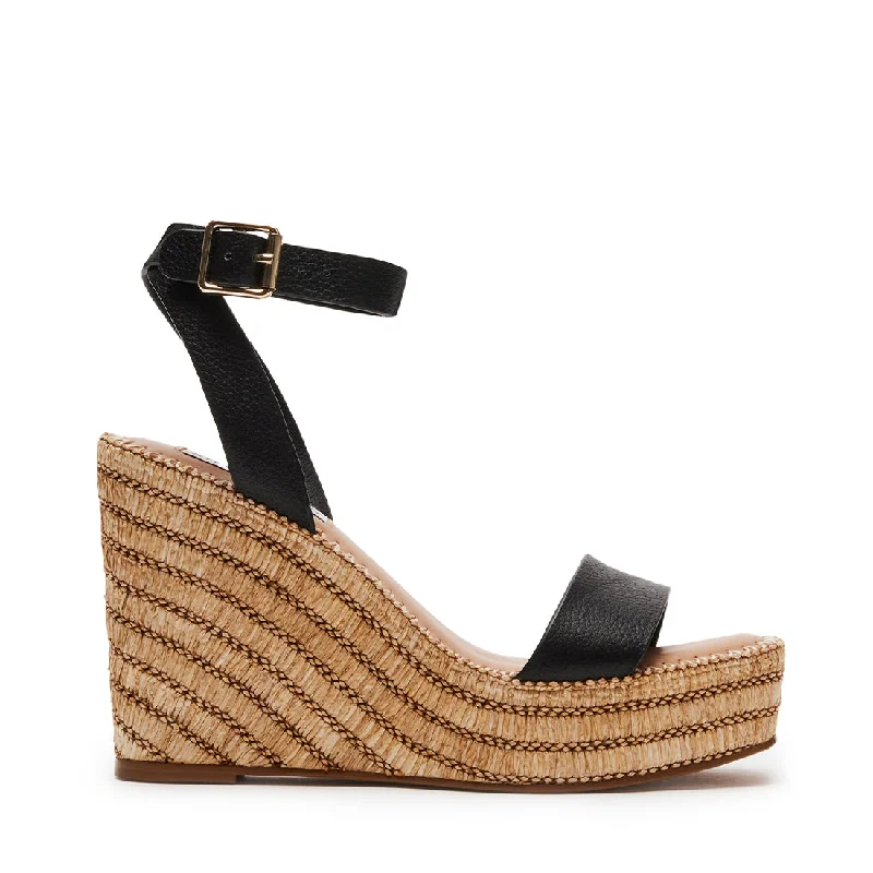 Urban Sneakers Cassie Sandal BLACK LEATHER