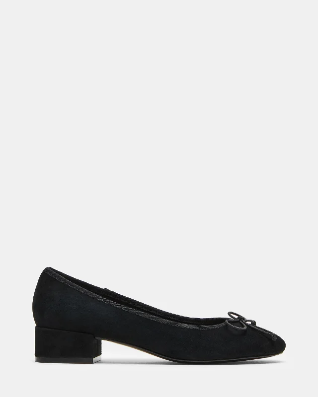 Flexible Sole Shoes CHERISH BLACK SUEDE